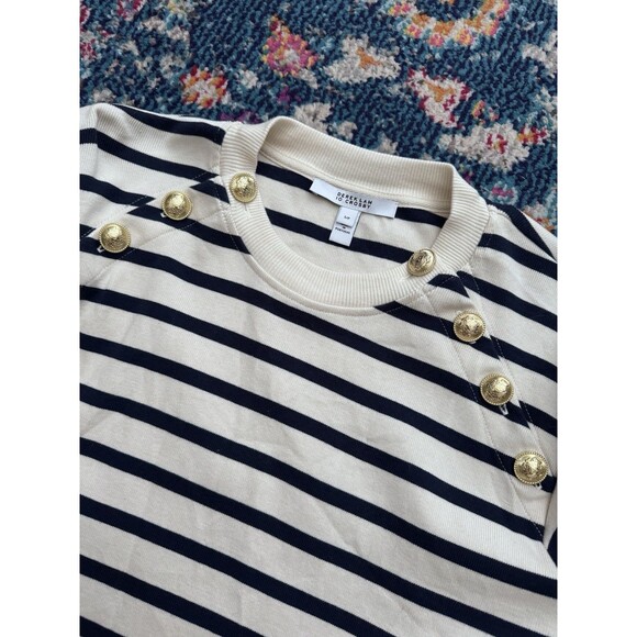 10 Crosby Derek Lam Sweaters - Derek Lam 10 Crosby Lucie Sailor Button Sweatshirt Sweater Navy/White‎ Preppy S